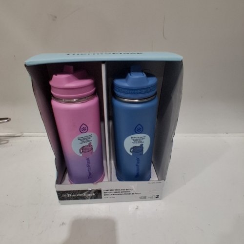 2PC THERMOFLASK INSULATED BOTTLES - 24 OZ EACH -PINK/BLUE GRADIANT (ITEM: 2730866) image 3