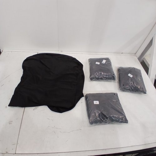 4PK PROTECTIVE FABRIC TABLE COVERS - APPROX 41.5" X 27.5" - BLACK image 2