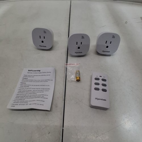 3PK SYANTEK REMOTE CONTROL OUTLET | EXPANDABLE REMOTE LIGHT SWITCH KIT | 100FT RANGE | ETL LISTED - WHITE - (MODEL: BH9912U) image 2