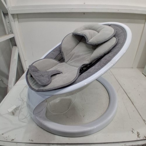 MUNCHKIN LIGHTWEIGHT SMART BLUETOOTH BABY SWING WITH NATURAL SWAY IN 5-SPEED & REMOTE - WHITE/GREY - (MODEL: MKCA0788 / 34499001) image 3