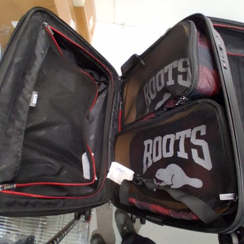2PC ROOTS COUNTRYSIDE HARDSIDE LUGGAGE SET WITH TSA LOCK - 21", 27" - BLACK (MODEL: 1872940) image 5
