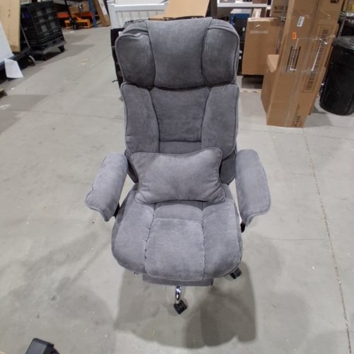 PADDED OFFICE RECLINER CHAIR - GRAY image 2