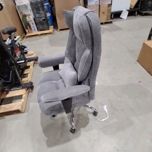 PADDED OFFICE RECLINER CHAIR - GRAY image 3