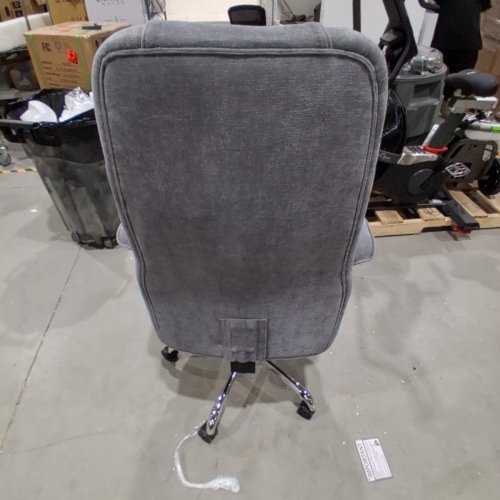 PADDED OFFICE RECLINER CHAIR - GRAY image 4