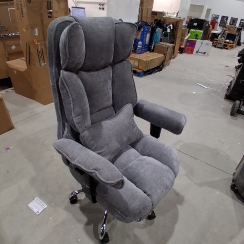 PADDED OFFICE RECLINER CHAIR - GRAY image 5