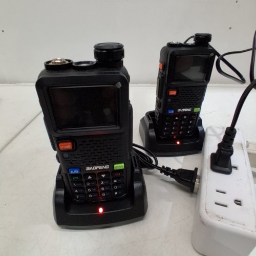 2PK BAOFENG UPGRADED TWO-WAY AMATEUR RADIO WALKIE TALKIES WITH RECHARGEABLE BATTERIES - - BLACK (MODEL: UV-5RH) image 2
