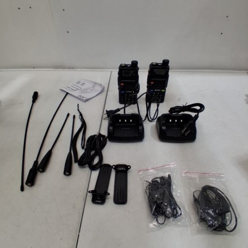 2PK BAOFENG UPGRADED TWO-WAY AMATEUR RADIO WALKIE TALKIES WITH RECHARGEABLE BATTERIES - - BLACK (MODEL: UV-5RH) image 8