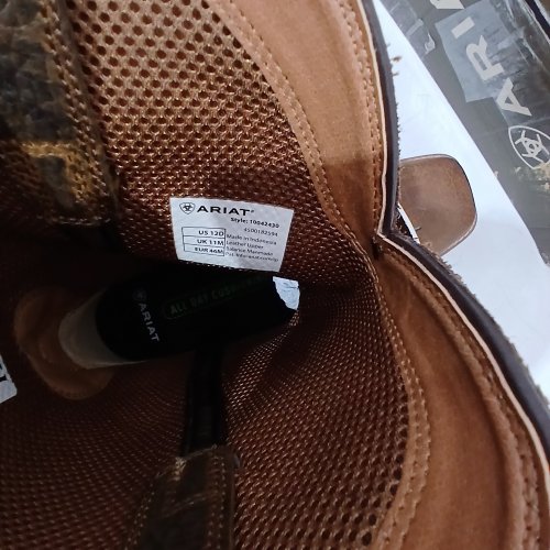 MEN'S ARIAT HYBRID GRIT SLIP-RESISTANT WESTERN BOOT - 12 D WIDE - BROWN (STYLE: 10042430) image 5