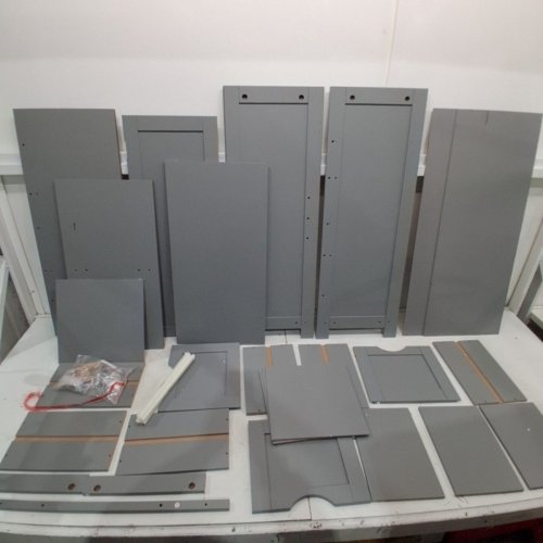 VASAGLE FLOOR STORAGE CABINET WITH 3 DRAWERS, 1 ADJUSTABLE SHELF - 11.8'' X 23.6'' X 31.5'' - DOVE GRAY (MODEL: UBBC049G02) image 2