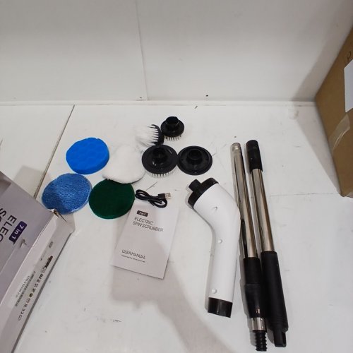 ELECTRIC SPIN SCRUBBER - 30W, 5 V - REPLACEABLE BRUSH HEADS - WHITE (MODEL: A10-D) image 3