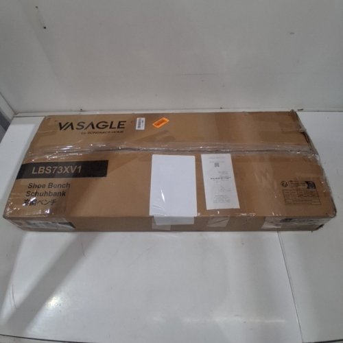 VASAGLE SHOE BENCH PADDED STORAGE HALLWAY SHOE RACK 32"X19" BROWN (ULBS75X) image 4