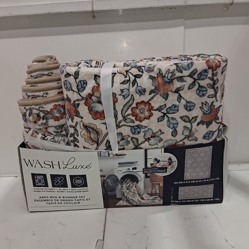 2PC WASH LUXE MACHINE WASHABLE AREA RUG - 5FT X 7FT - 27" X 60" - MULTICOLOR - 2046294 image 2