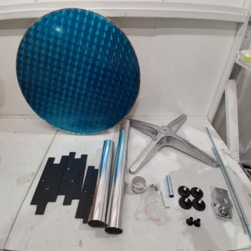 FLASH FURNITURE ROUND ALUMINUM INDOOR OUTDOOR FOLDING BAR HEIGHT TABLE WITH BASE image 2