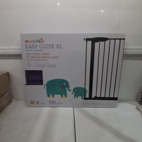 MUNCHKIN EASY CLOSE XL METAL BABY GATE - 29.5"-51.6" WIDE - DARK GREY (MODEL MK0009-111 REV 6) image 4