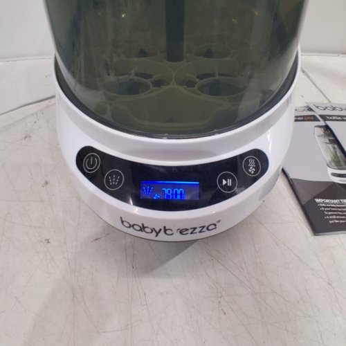 BABY BREZZA BOTTLE WASHER PRO ALL-IN-ONE STERILIZER & DRYER - HOLDS 4 BOTTLES - GREY/WHITE (MODEL: BRZ0103) image 4