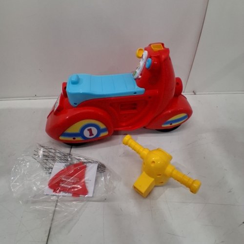FISHER-PRICE BABY LEARNING TOY LAUGH & LEARN SMART STAGES SCOOTER RIDE - RED/YELLOW (MODEL: CGX01) image 4