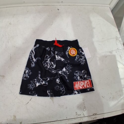 BOY'S DISNEY MARVEL SUPERHERO SWIM SHORTS - EXTRA SMALL (4-5) - BLACK image 2