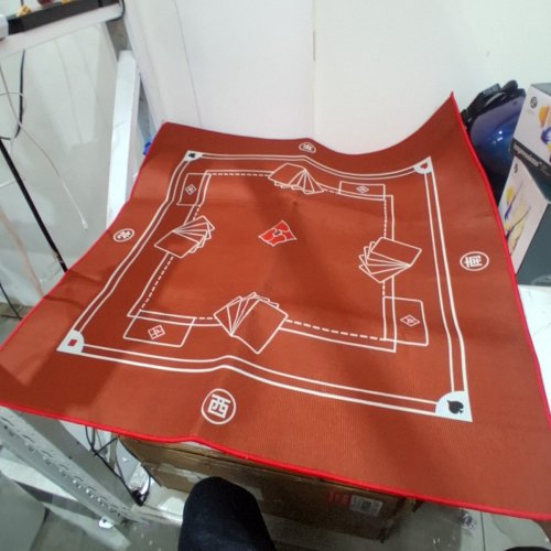 MAHJONG & CARD GAME PLAY MAT - RED image 2