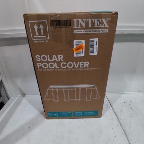 INTEX RECTANGULAR SOLAR POOL COVER - 18FT X 9FT - BLUE - (MODEL:28016E) image 5