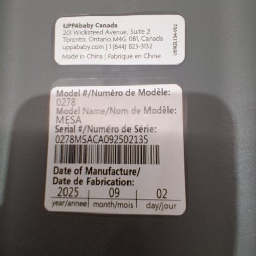 UPPABABY MESA CAR SEAT BASE - FOR MESA AND MESA V2, MESA V3 INFANT CAR SEATS - BLACK (MODEL: 0278) image 2