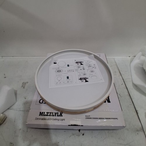 MLZZLYLK LED FLUSH MOUNT SUPER SLIM CEILING CIRCLE LIGHT - 42W - 4200LM - BROWN/WHITE image 2