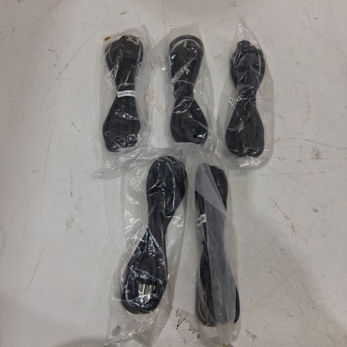 5PK AMAZONBASICS COMPUTER POWER CORD - 5FT - BLACK image 3