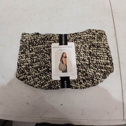 WOMEN'S BANANA REPUBLIC RAFFIA TOTE BAG - BLACK/BROWN (MODEL: 1966925) image 2
