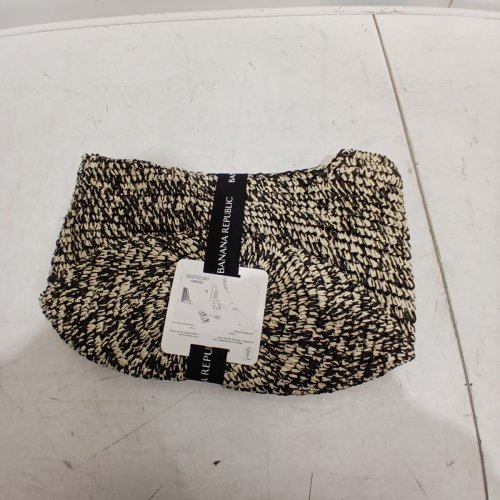 WOMEN'S BANANA REPUBLIC RAFFIA TOTE BAG - BLACK/BROWN (MODEL: 1966925) image 3
