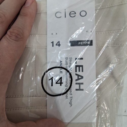 WOMENS CLEO LEAH ANKLE PANT JEANS - PETITE SIZE 14 - STONE (STYLE: 4000011731) image 2