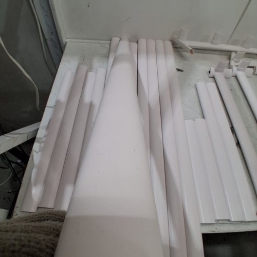 COAST MODERN PVC OUTDOOR 5 POOL TOWEL DRYING RACK - 48" X 22" X 38" - WHITE image 4