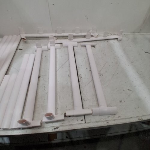 COAST MODERN PVC OUTDOOR 5 POOL TOWEL DRYING RACK - 48" X 22" X 38" - WHITE image 5