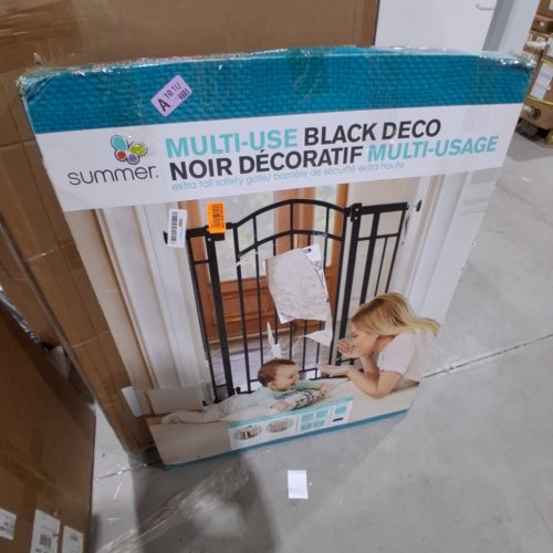 SUMMER INFANT EXTRA TALL WALK-THRU BABY GATE FITS OPENINGS 28.5'' - 48'' X 36'' TALL - BLACK (MODEL: 33383) image 5