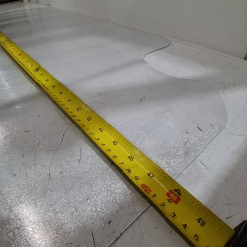 CHAIR MAT FOR USE ON HARDWOOD/TILE - 48" X 36" - CLEAR image 3
