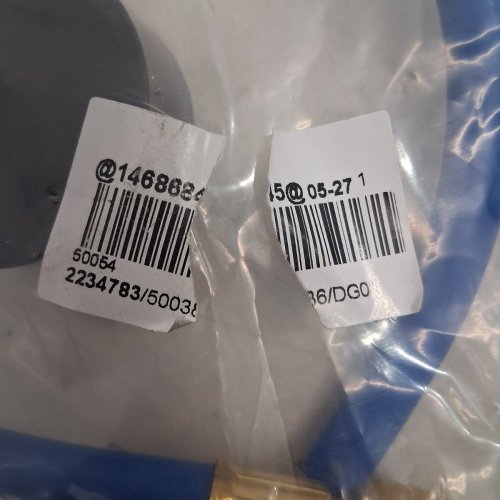 CAR AIR CONDITIONING HOSE CHARGE KIT WITH GAUGE COPMATIBLE WITH PRE 2016 VEHICLES- BLUE/BRASS image 3