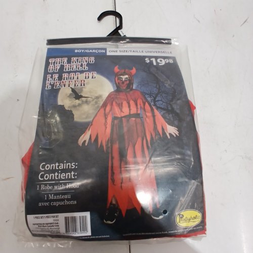 BOYS PARTYHOLIC THE KING OF HELL COSTUME - OSFM - RED/BLACK (STYLE: 13222) image 2