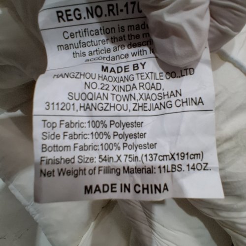 3" SHREDDED MEMORY FOAM MATTRESS TOPPER - WHITE - FULL image 5