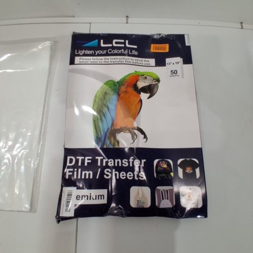 LCC DTF HOT AND COLD PEEL TRANSFER FILM SHEETS - 50 SHEETS - 13" X 19" - WHITE image 3