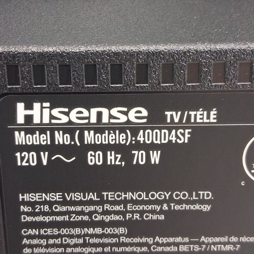 HISENSE 40" HI-QLED HD SMART FIRE TV, DOLBY AUDIO, COMPATIBLE WITH ALEXA, FULL ARRAY LED - 1080P - BLACK - (MODEL: 40QD4SF) image 15