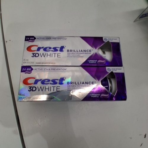 2 CREST 3D WHITE BRILLIANCE TEETH WHITENING TOOTHPASTE - 85ML / EACH - LUMINOUS PURPLE (MINT) image 2