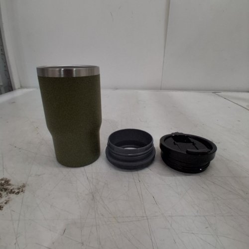 3PC DOUBLE WALL INSULATED CAN COOLER WATER BOTTLE - 14OZ - GREEN image 2