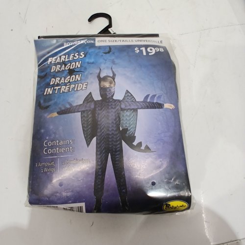 2PC BOYS PARTYHOLIC FEARLESS DRAGON COSTUME - OSFM - BLUE/BLACK (STYLE: 13199) image 2