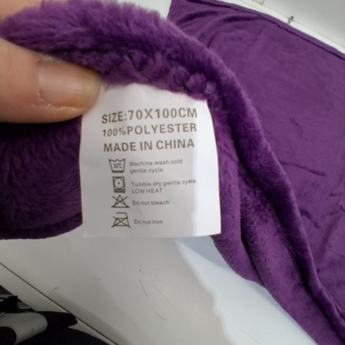 PLUSH PET BLANKET - 28" X 40" - PURPLE image 3
