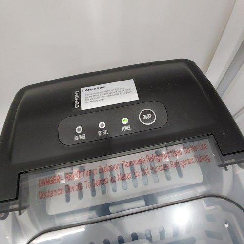 EUHOMY COUNTERTOP ICE MAKER MACHINE WITH HANDLE & BASKET - MAKES 26LB/DAY - BLACK (MODEL: IM001-BBL-CAEH) image 2