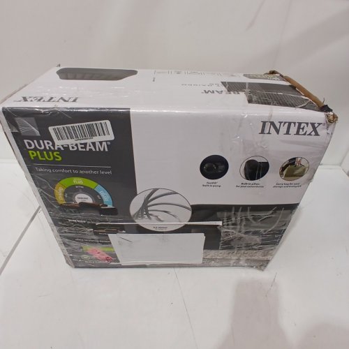 INTEX DURA-BEAM STANDARD RAISED AIRBED WITH BUILT-IN ELECTRIC PUMP - QUEEN/ 16.5" - NAVY BLUE / GREY (MODEL: 64123ED) image 7