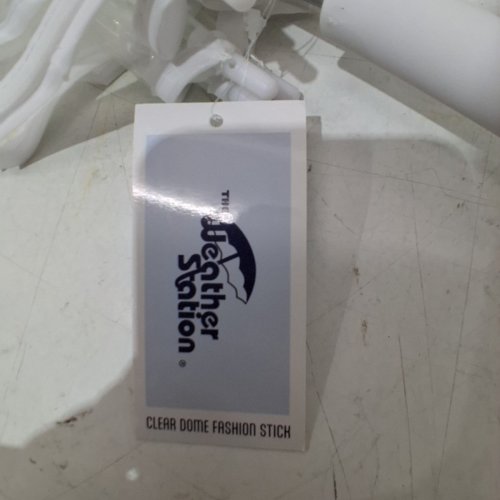 THE WEATHER STATION BUBBLE DOME CLEAR UMBRELLA - 52" - WHITE image 3