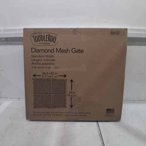 NORTH STATES TODDLEROO DIAMOND MESH WOODEN BABY GATE - 23" X 26.5"-42" (MODEL: 4600) image 3