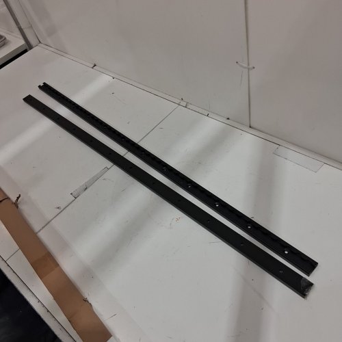2PK L-TRACK RAIL ALUMINUM - 48" - BLACK image 2
