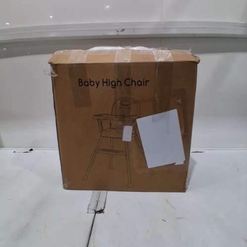ZEBRATER BABY HIGH CHAIR HIGH CHAIRS FOR BABIES PORTABLE DINING SEAT WITH ADJUSTABLE FOOD TRAY & FOOTREST - GREY/WHITE (MODEL: HA-036S) image 5