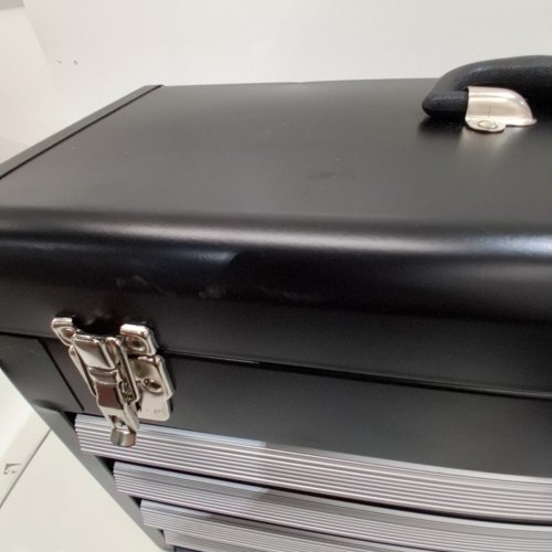 VEVOR METAL PORTABLE TOOL BOX WITH 3 DRAWERS - 20.5" - BLACK/SILVER image 6