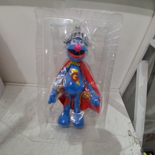 SUPER7 SESAME STREET SUPER GROVER COLLECTIBLE POSEABLE ACTION FIGURE - 17" - BLUE AND RED image 2
